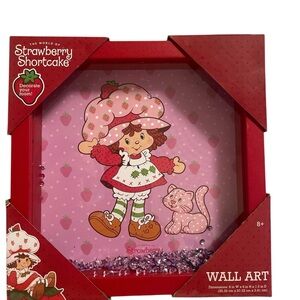 Strawberry Shortcake Wall Art – 8” x 8” Shadow Box Decor